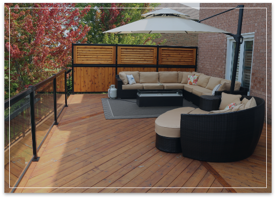 fence and composite decking