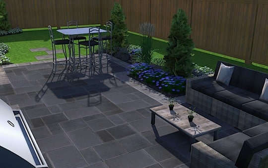 backyard patio and living area design