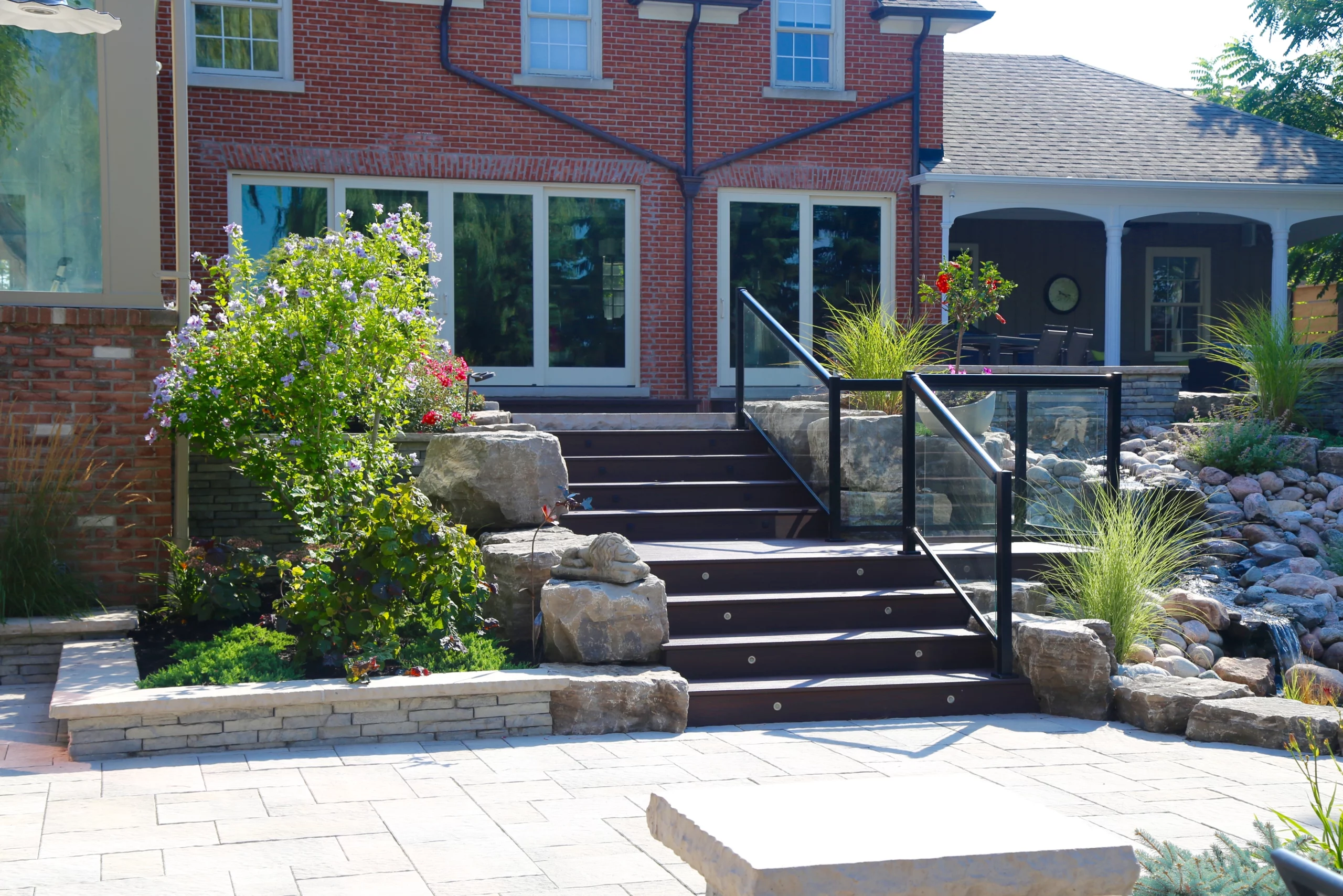 Combining Stonework and Decking for a Multi-Level Yard